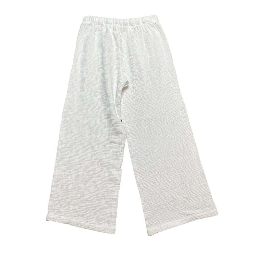 JOIE Cotton Textured Wide Leg Pants White Size Large - Picture 6 of 7